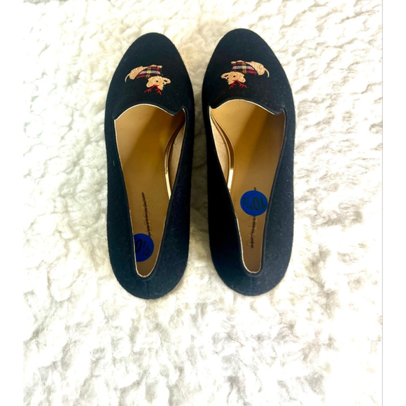 Talbots Ryan Embroidered Dog Loafer- Flannel Women Size 10.5 - Picture 7 of 9